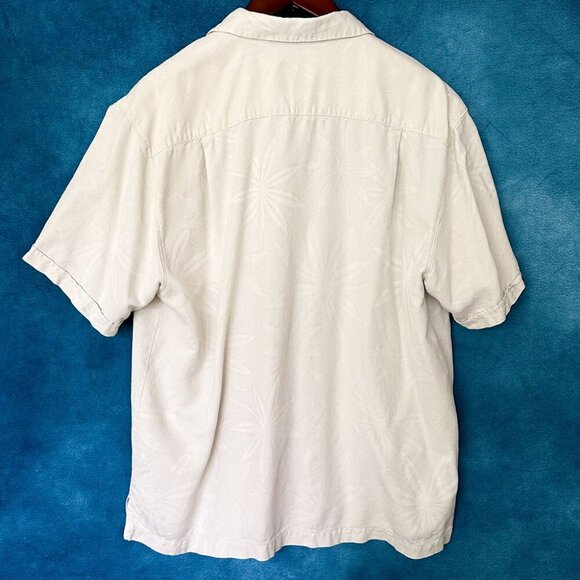 Carribean Joe 100% Silk Short-Sleeved Shirt, Men's XL, EUC - Picture 2 of 5